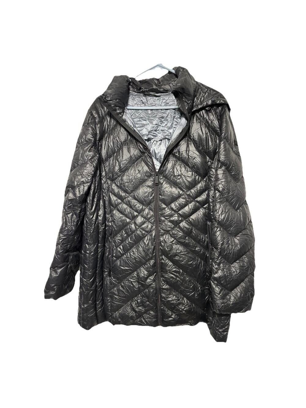 BCBGeneration Women XL Black Puffer Jacket Quilt Ultra Lightweight Packable Down
